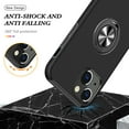 thumbnail image 7 of Nalacover Dual-Layers Case for iPhone 14 Plus, Heavy Duty Rugged PC Soft TPU Shockproof Protective Cover with Magnetic Rotated Ring Holder Kickstand Bracket Lens Protection Case,Black, 7 of 7