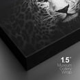 thumbnail image 4 of PixonSign Canvas Print Wall Art Graphic Leopard Portrait Animals Wildlife Photography Realism Modern Dramatic Grey Dark Black and White for Living Room, Bedroom, Office - 12"x18", 4 of 5