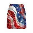 thumbnail image 4 of Wiyuqeen Womens Patriotic Tennis Skirt with Shorts High Waist American Flag Mini Skorts Flowy 4th of July Running Athletic Skorts, 4 of 5