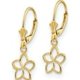 thumbnail image 2 of 14K Yellow Gold Polished Cut Out Flower Lever Back Earrings (28 X 12) Made In Peru tm757, 2 of 5