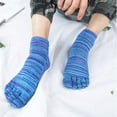 thumbnail image 6 of 5 Pairs Toe Socks for Men, Breathable Soft Ankle Socks Toe Separator Sock, Cotton Low Cut Five Finger Sock with Toes for Sports Working, 6 of 7