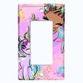 thumbnail image 5 of Metal Light Switch Plate Cover Purple Unicorn Rose Fairy Universe UNI007, 5 of 13