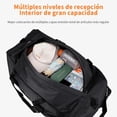 thumbnail image 3 of Maletas de Viaje, Mochila de Viaje con Ruedas Giratorias, Maleta De Mano Múltiples Compartimentos, plegable, diseño enrollable con correas de hombro, 3 of 8
