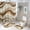 style-593, variant on 4 Piece Shower Curtain Sets with Non-Slip Rugs Toilet Lid Cover And Bath Mat Geometric Herringbone Chevron Print Waterproof Personality Pattern Bath Curtains Abstract Creative for Bathtub Decor