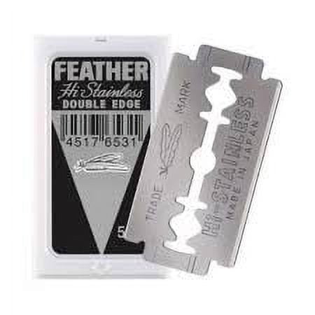 Feather Hi-Stainless Double Edge DE Razor Blades 100Ct.