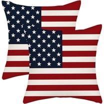 4th of July Pillow Covers 20x20 Independence Day Memorial Day Outdoor Decor Throw Pillows for Couch American Flag Patriotic Star and Stripes Pillowcase Decorative Cushion Case for Sofa Set of 2