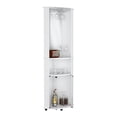 thumbnail image 4 of Miekor Furniture Chicago 75" H Mirrored Corner Bar Cabinet, With Glass Doors, Two Shelves And Stemware 10742, 4 of 7