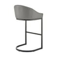 thumbnail image 5 of Bedroom Bench Katherine Counter Stool in Black Metal with Gray Faux Leather,Bedroom Stool, 5 of 11