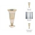 thumbnail image 4 of Flared Glass Vase for Living Room Decor - Contemporary Flower Vase for Table Centerpiece and House Display - Modern Accent for Home Entryway, Room, Bedroom, and Office Desk - 15", Silver & Gold, 4 of 7