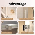 thumbnail image 6 of 56-60" W x 72" H Frameless Single Sliding Shower Door, 6mm Tempered Glass, Chrome, 6 of 11