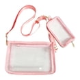 thumbnail image 1 of Bolso transparente de PVC transparente, bolso bandolera transparente para viajes y deportes. Rosa, 1 of 8