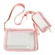 thumbnail image 1 of Bolsa transparente con bolsa pequeña y correa ajustable de PVC para festivales, conciertos y actividades al aire libre. Rosa, 1 of 9