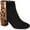 Black, variant on Collection Womens Sarah Mixed Media Booties Ankle Boots
