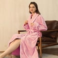 thumbnail image 4 of Lixiuxyad Woman's Bathrobe Size 3x Women's Flannel Pajamas Large Coral Velvet Bathrobe Autumn And Winter Long Thick Pajamas, 4 of 4