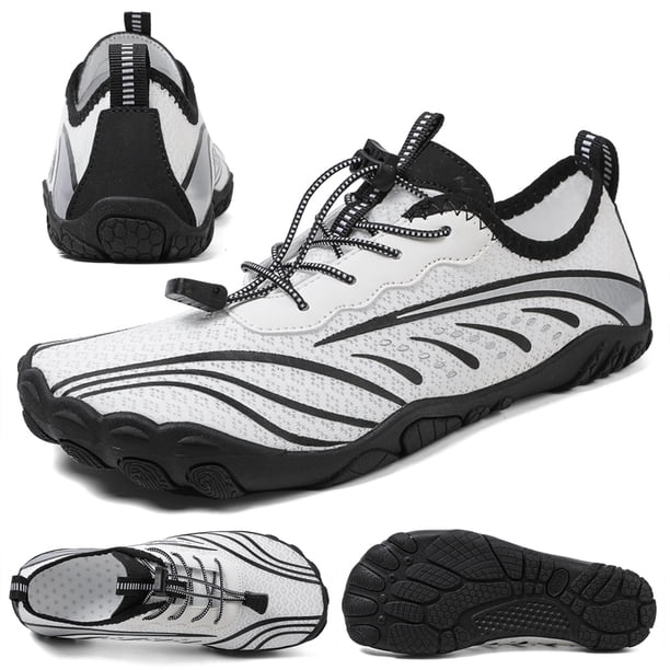 Zapatos Playa Descalzos Unisex Sin Deslizamiento para Acuáticos (38) Blanco