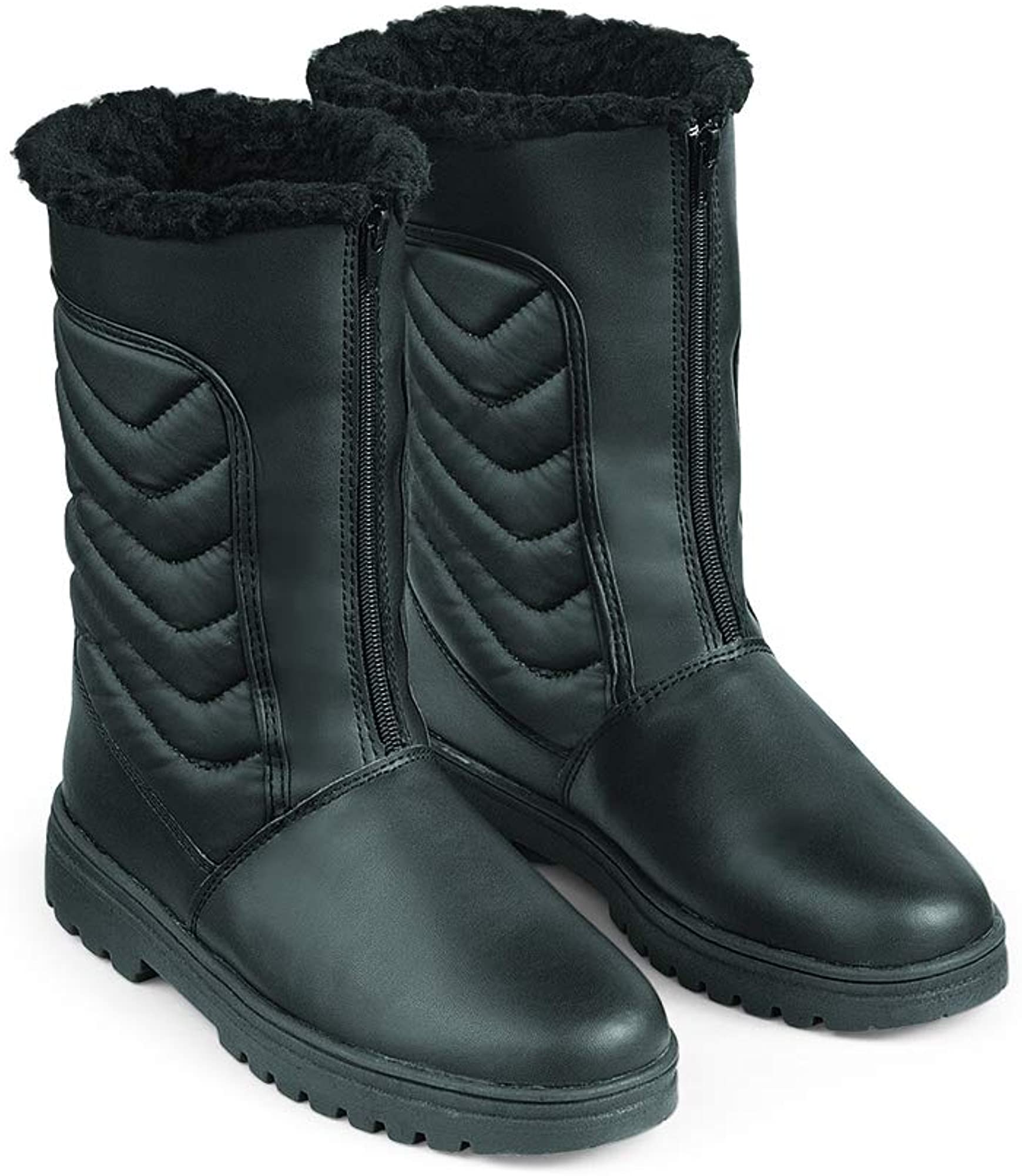 water resistant snow boots with ice grippers