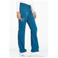 thumbnail image 4 of Dickies Essence Medical Scrubs Pant for Women Mid Rise Straight Leg Drawstring Plus Size DK106, 4XL, Caribbean Blue, 4 of 7
