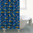 thumbnail image 4 of Cartoon Construction Vehicles Traffic Signs Shower Curtain 84"x72" ,Bathroom Decorative Shower Curtains Set with 12 Hooks,Modern Waterproof Washable Shower Curtain, 4 of 6