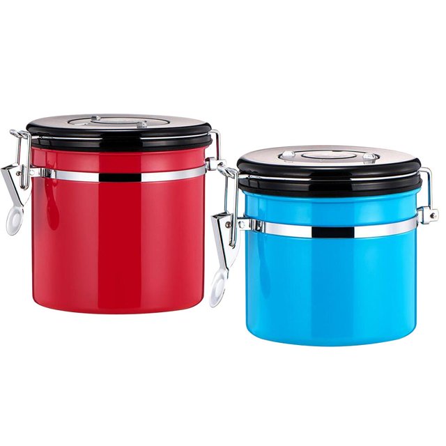 Recipiente Para Bidones De Café, Contenedor De Viaje ficina En Casa De Acero Inoxidable, Perfecto Para Granos De Café, Granos, Té, Azúca Macarena Contenedor de café hermético