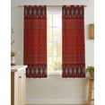 thumbnail image 4 of Red Boho Sheer Curtains 54 Inch Length 2 Panels Set for Living Room/Bedroom, Vintage Ethnic Tribe Abstract Art Retro Kitchen Curtains Grommet Semi-Sheer Curtains Drapes Window Treatments 42"x54"x2, 4 of 7