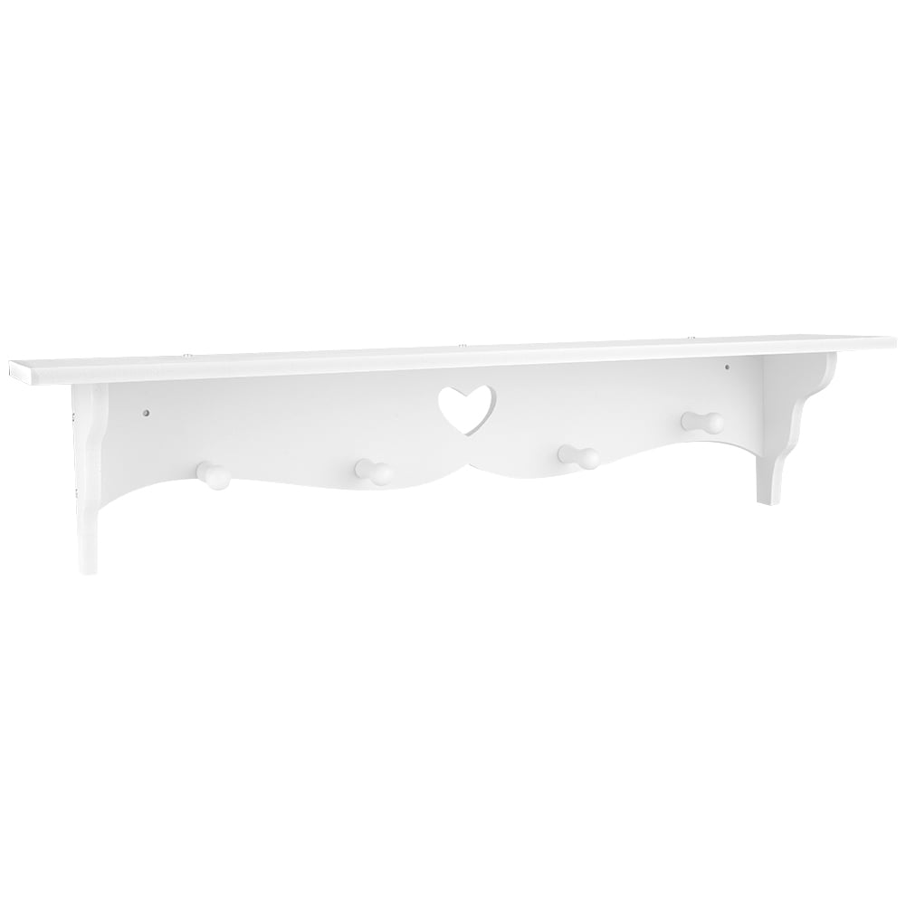 Storage Rack,PVC Hollowed Love Shape Wall Shelf Hanging Shelf