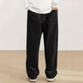 thumbnail image 4 of Corduroy Pants for Man Elastic Waist Sweatpants Straight Leg Joggers Fall Winter Casual Loose Soft Solid Trousers L, 4 of 4