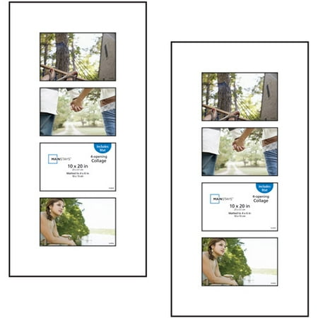 Mainstays 4-Open 4x6 Panel Collage Format Picture Frame, Set of 2