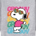 thumbnail image 3 of Peanuts - Groovy Stacked - Men's Crew Neck Fleece Pullover, 3 of 6