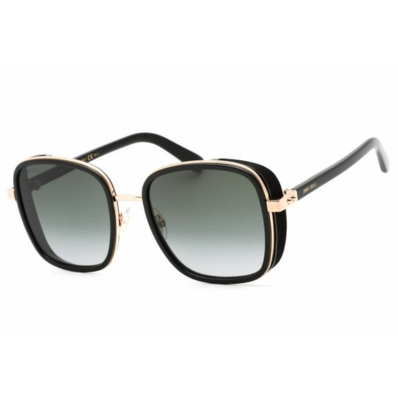 Jimmy Choo Elva/S 02M2 00 Women's Black/Gold Square Sunglasses