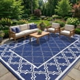 thumbnail image 1 of Outdoor Rug – Waterproof Reversible Plastic Straw Mat – UV-Resistant, Washable & Non-Shedding – Deck, Porch, Balcony, Backyard, Camping & RV, 1 of 7