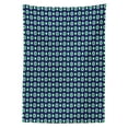thumbnail image 3 of Ambesonne Abstract Tablecloth Rectangular Table Cover, Floral and Round Dots, 52"x70", Navy Green and White, 3 of 4