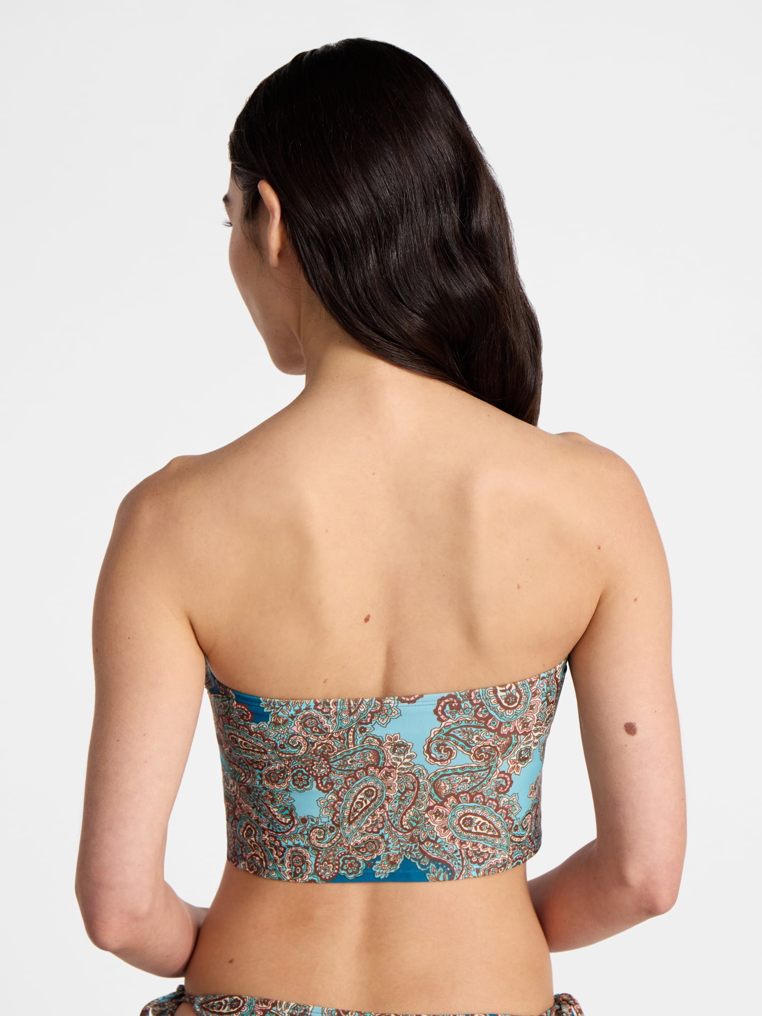 No Boundaries Paisley Longline Tankini Top, Women’s