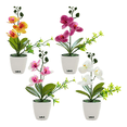 thumbnail image 1 of 4 pzs Arreglo Orquídeas Artificiales Decoración Con Macetas Lab.G, Multicolor, 1 of 5