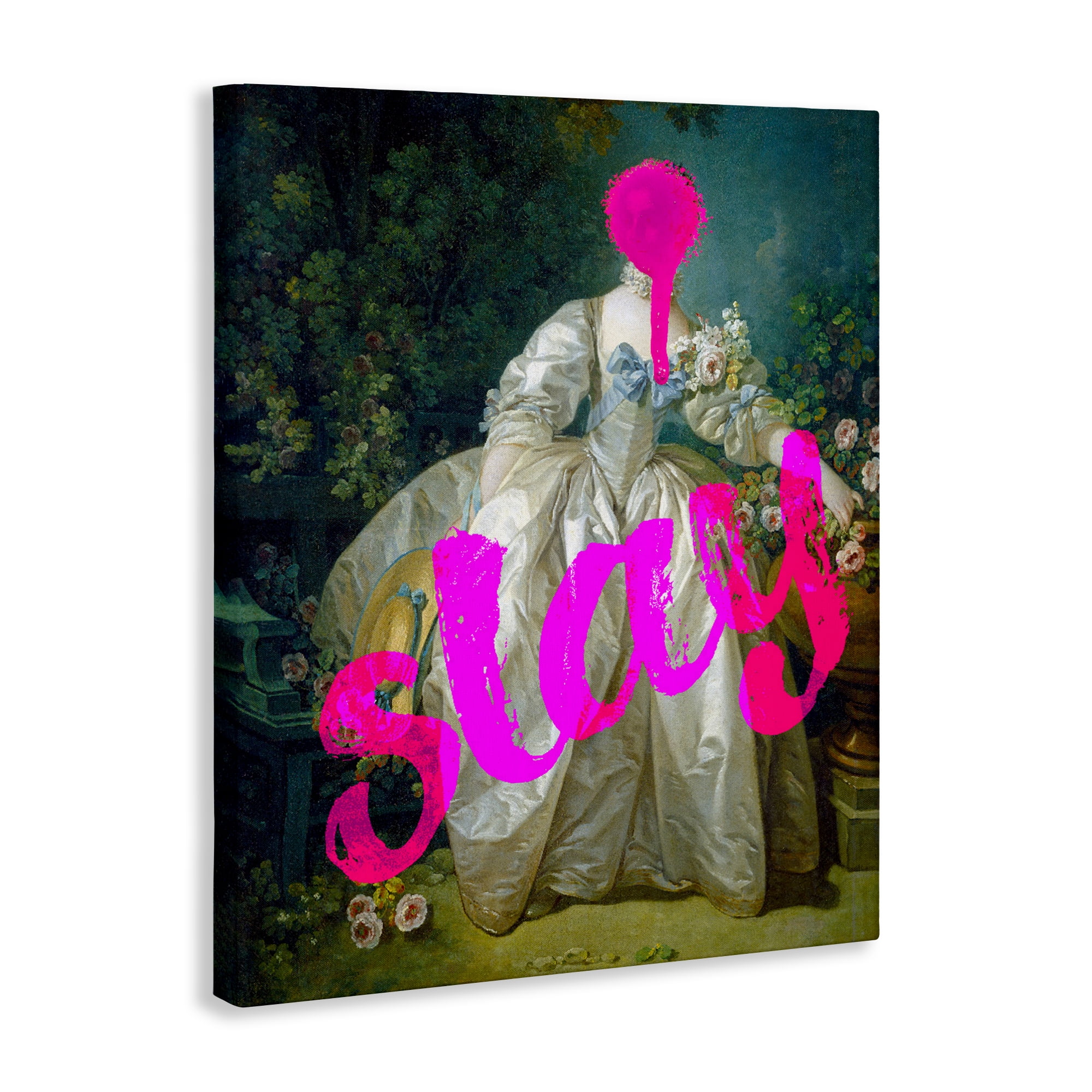 Slay Classical Baroque Gown Canvas Wall Art, design by Lil' Rue