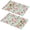 Pioneer Flower Floral-2, variant on Placemat, Pioneer Flower Floral Print Pattern Place Mats Table Mat Set Of 2, PVC Washable Placemats for Party Kitchen Dining Decoration, 18x12 Inch, Fade Resistant