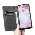 thumbnail image 4 of Case for Samsung Galaxy A05S Wallet Case for Women Girls with Card Holder, Embossed Flower Pattern Magnetic Flip PU Leather Purse Protective Phone Cover for Samsung Galaxy A05S, Grey, 4 of 11