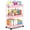 Pink, variant on Rolling Storage Cart 3 Tier Bathroom Cart Organizers with Wheels Laundry Room Organization Mobile Shelving Unit Utility Cart Storage Shelves Multi-Functional for Office, Home, Black