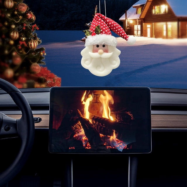 Paletas No Reclamadas Xihbxyly Decoración Navideña de Tela Tejida con Forma de Muñeca de Anciano Colgante para Espejo Retrovisor de Coche