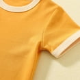thumbnail image 7 of vdgthytj Toddler Kids Summer T-Shirts Girls Boys Color Block Crewneck Short Sleeve Casual Basic Tees Tops 2-6 Years, 7 of 7