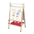 thumbnail image 5 of DJZ Kids Wooden Easel with Paper Roll - Adjustable Magnetic Double Sided Drawing Board Whiteboard & Chalkboard Dry Easel Board, Children Art Easel, 5 of 13