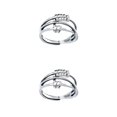 thumbnail image 2 of Qarigey Ring 925 Sterling Silver Bead Ring para aliviar el estrés Peace Rings para la transferencia de ansiedad Bead 5.00*5.00*5.00 cm 2piezas, 2 of 6