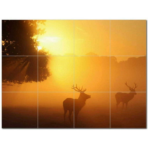 Deer Picture Ceramic Tile Mural Kitchen Backsplash Bathroom Shower 404661-S43