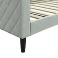thumbnail image 6 of vidaXL Day Bed without Mattress Light Gray 39.4"x74.8" Velvet, 6 of 7
