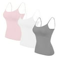 thumbnail image 1 of Timegard Débardeurs 3 Pcs pour Femmes Grande Taille Col Rond Camis Ajustés Doux Décontractés Couleur Unie Sans Manches, 1 of 2