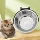 thumbnail image 5 of Tazón para mascotas con tazón fijo Ranura para Jaula inoxidable de agua de capacidad Plata-1200ml Gloria Alimentador colgante, 5 of 8