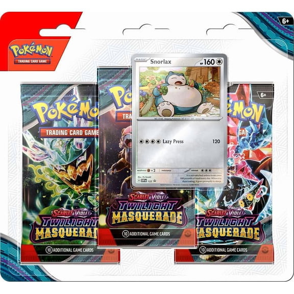 Pokemon Twilight Masquerade Snorlax Special Edition (3 Booster Packs & 1 Foil Promo Card)