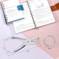 thumbnail image 7 of Pack of 100 Book Rings with Hole Pliers,20 mm Index Card Rings,Loose Leaf Metal Spiral Bound,for Loose Leaf,Scrapbooking, 7 of 7