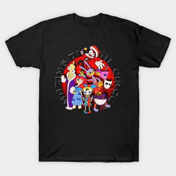 The Amazing Digital Circus Digit Glitched Cyber Design Unisex T-Shirt, up to size 3XL.