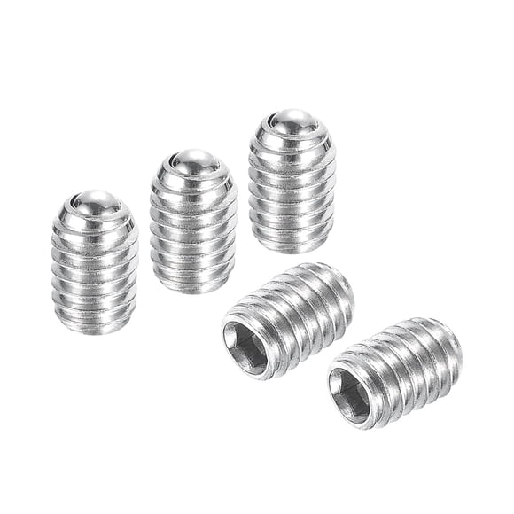 Ball Point Set Screws, M4 x 6mm 304 Stainless Steel Metric Spring Hex Socket Screw 10pack