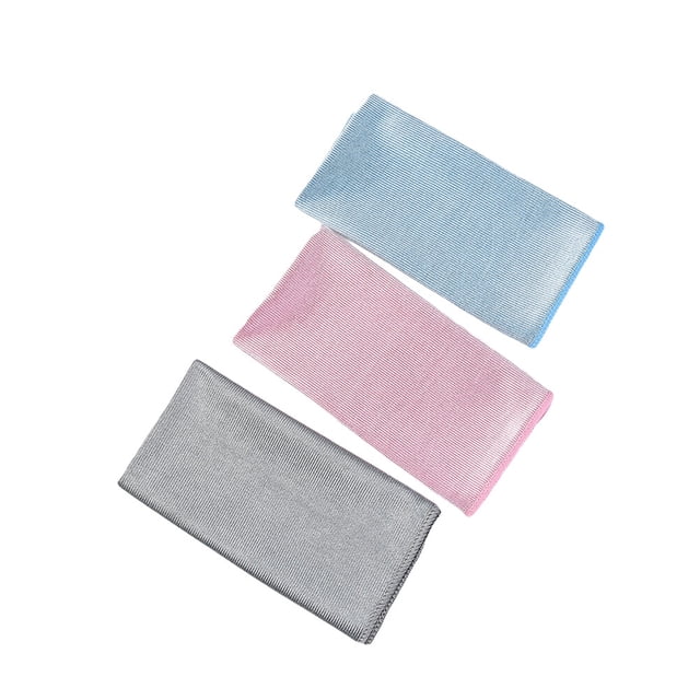 3 piezas de paño de microfibra paño de limpieza suministros para el hogar para utensilios de cocina espejo de superficie de vidrio (color mezclado)
